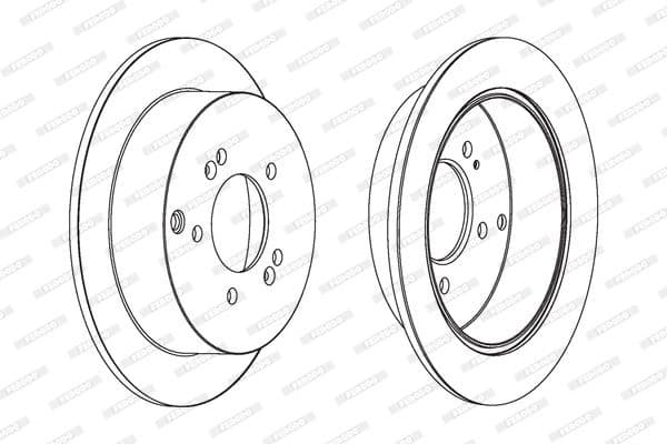 Brake discs kit rear, (2pcs), Top Quality DDF1493C - image 3