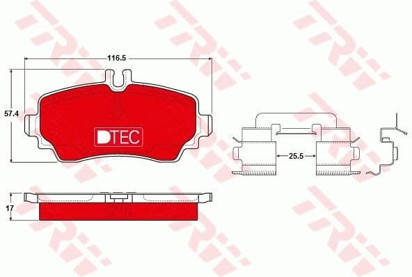 Brake Pad Set, disc brake DTEC COTEC GDB1293DTE