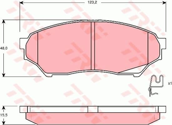 Brake Pad Set, disc brake COTEC GDB3270
