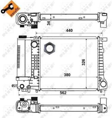 Radiator, engine cooling EASY FIT 51351