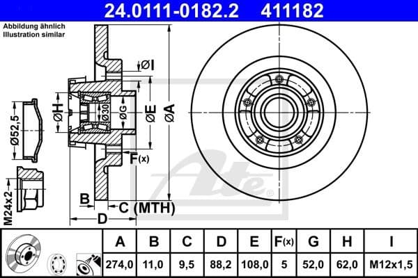 Brake Disc 24.0111-0182.2