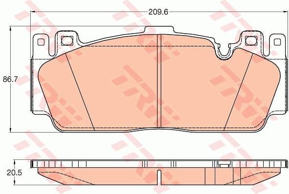 Brake Pad Set, disc brake GDB2020