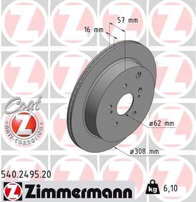 Brake Disc COAT Z 540.2495.20