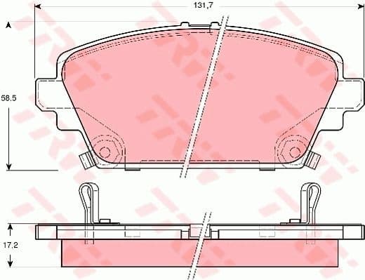Brake Pad Set, disc brake COTEC GDB3186