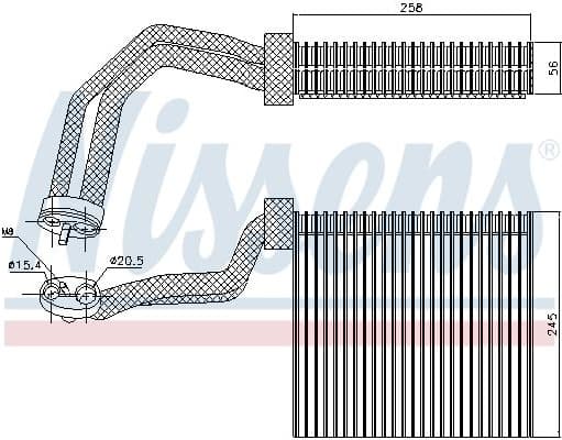Evaporator, air conditioning 92293