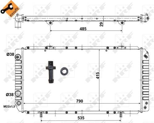 Radiator, engine cooling EASY FIT 52062