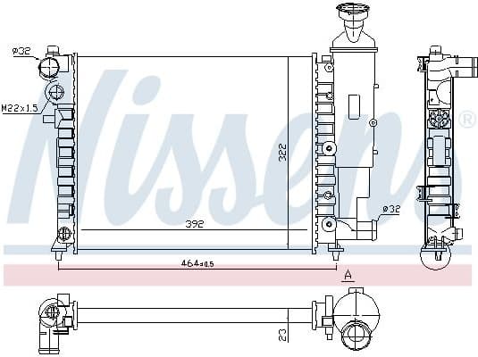 Radiator, engine cooling ** FIRST FIT ** 61358