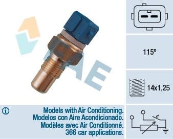 Sensor, coolant temperature 34110