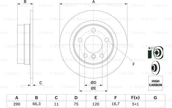 Brake Disc 0986479043 - image 2