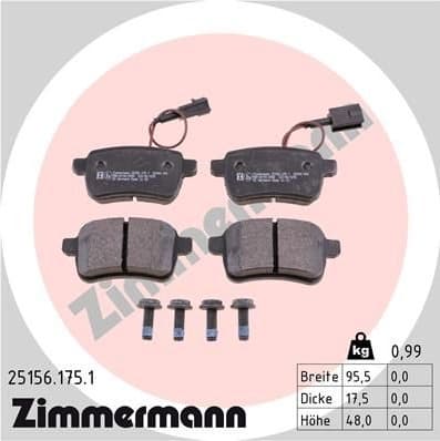 Brake Pad Set, disc brake 25156.175.1
