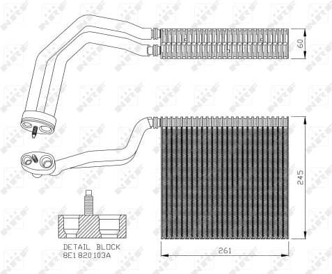 Evaporator, air conditioning EASY FIT 36138