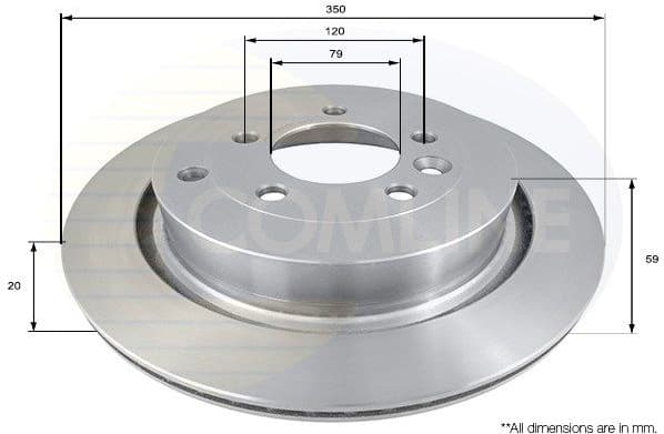 Brake disc, 1pcs REAR ADC1324V - image 2