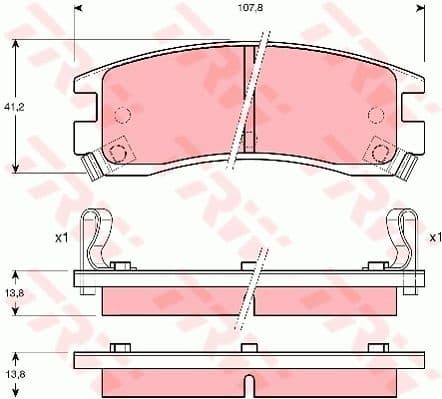 Brake Pad Set, disc brake GDB4042