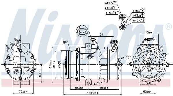 Compressor, air conditioning ** FIRST FIT ** 89095