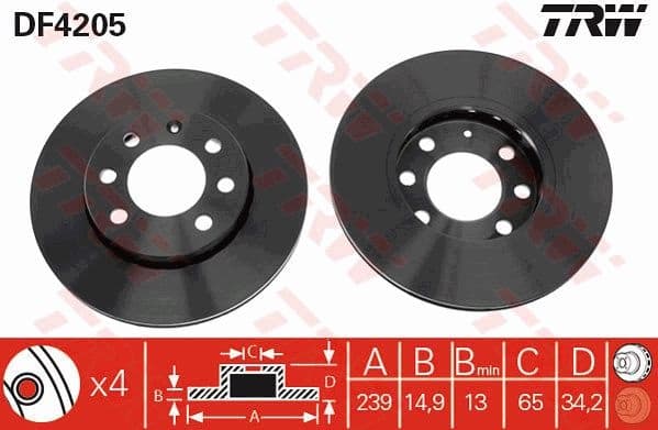 Brake Disc DF4205