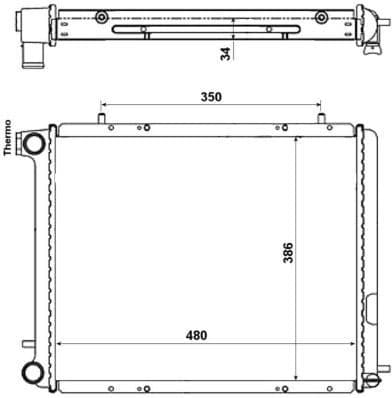 Radiator, engine cooling EASY FIT 507352