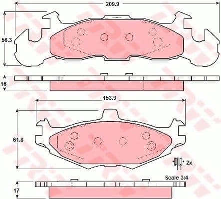 Brake Pad Set, disc brake GDB4003