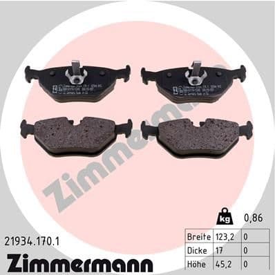 Brake Pad Set, disc brake 21934.170.1