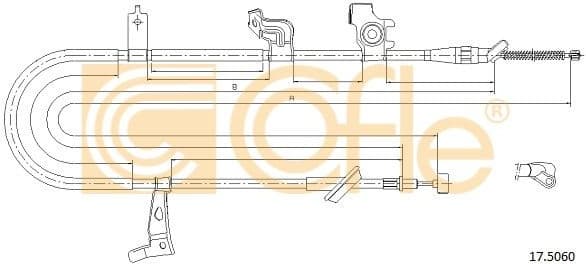Cable Pull, parking brake 17.5060
