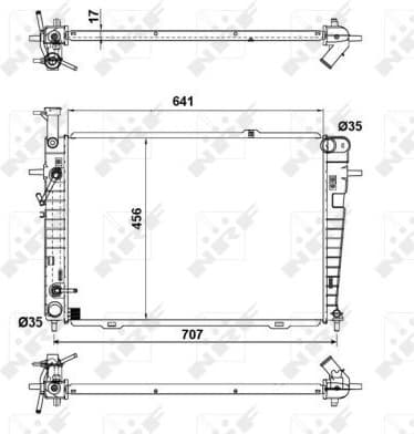 Radiator, engine cooling EASY FIT 53342
