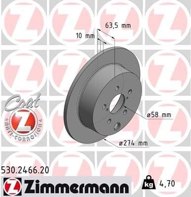 Brake Disc COAT Z 530.2466.20