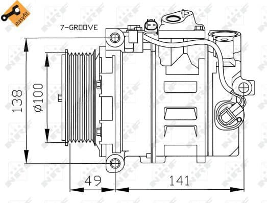 Compressor, air conditioning EASY FIT 32216