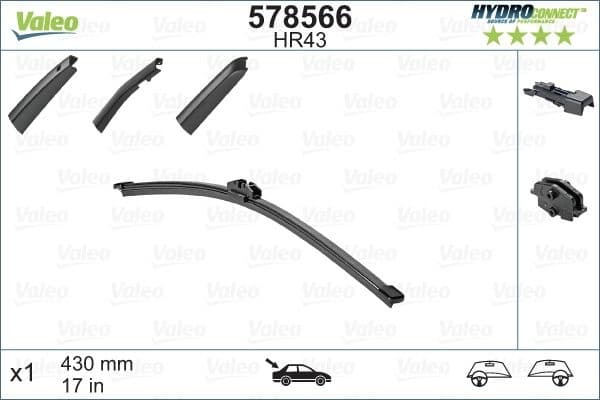 Wiper Blade HYDROCONNECT REAR 578566