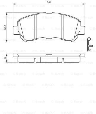 Brake Pad Set, disc brake 0986494501 - image 2