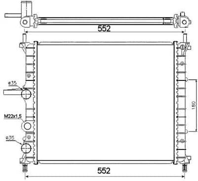 Radiator, engine cooling 53607