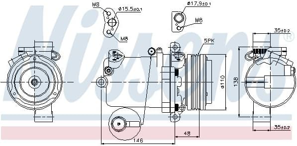Compressor, air conditioning ** FIRST FIT ** 89133