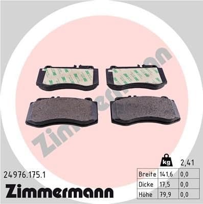 Brake Pad Set, disc brake 24976.175.1