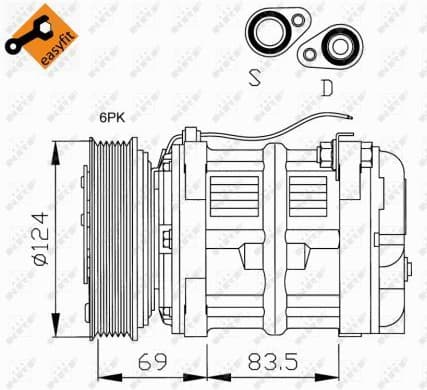 Compressor, air conditioning EASY FIT 32038
