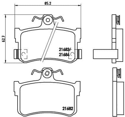 Brake Pad Set, disc brake PRIME LINE P28027 - image 2