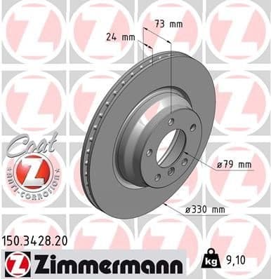 Brake Disc COAT Z 150.3428.20