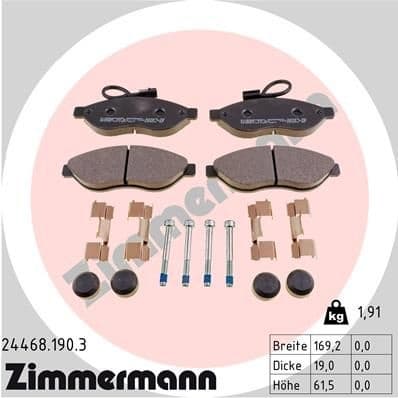Brake Pad Set, disc brake 24468.190.3