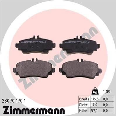Brake Pad Set, disc brake 23070.170.1