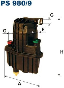 Filter diesel fuel PS980/9