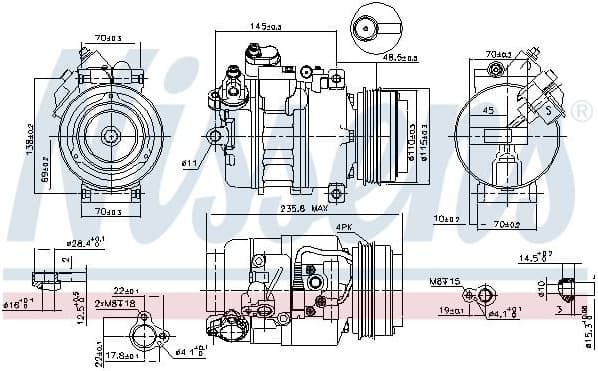 Compressor, air conditioning ** FIRST FIT ** 89080