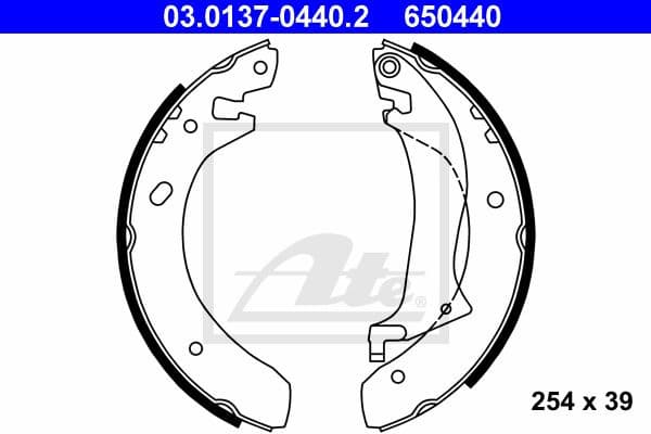 Brake Shoe Set 03.0137-0440.2