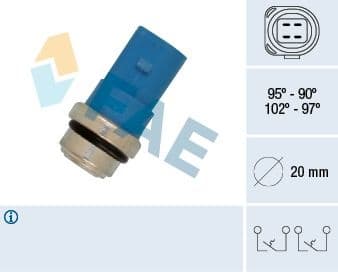 Temperature Switch, radiator fan 38391