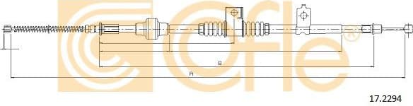 Cable Pull, parking brake 17.2294