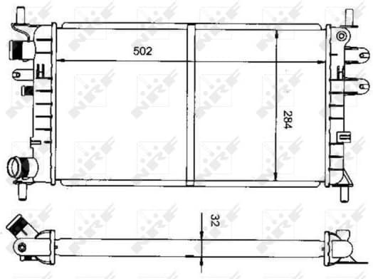 Radiator, engine cooling 50100