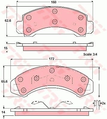 Brake Pad Set, disc brake GDB4013