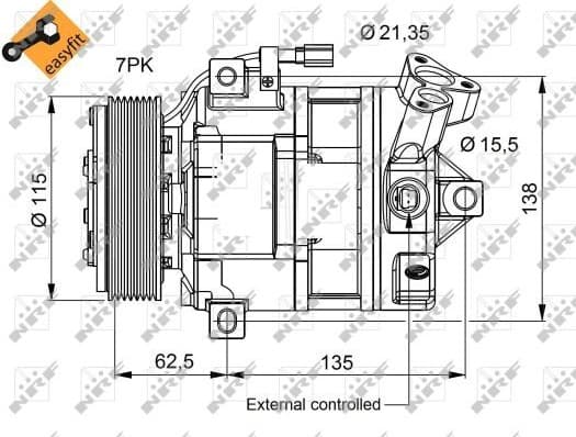 Compressor, air conditioning EASY FIT 32692
