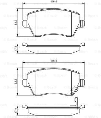 Brake Pad Set, disc brake 0986494573 - image 7