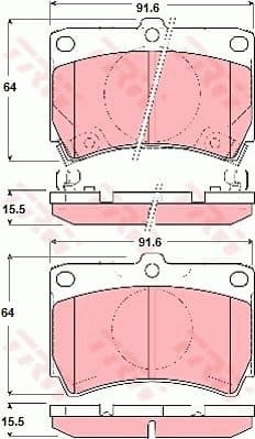 Brake Pad Set, disc brake GDB3206