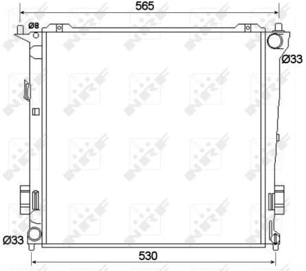 Radiator, engine cooling 53109