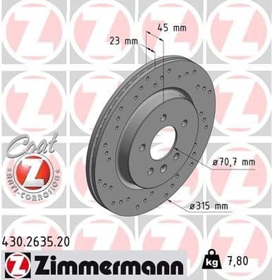 Brake Disc COAT Z 430.2635.20 - image 2