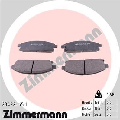 Brake Pad Set, disc brake 23422.165.1
