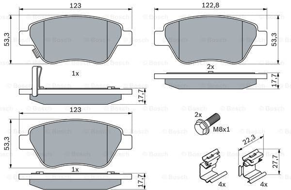 Brake Pad Set, disc brake 0986494092 - image 7